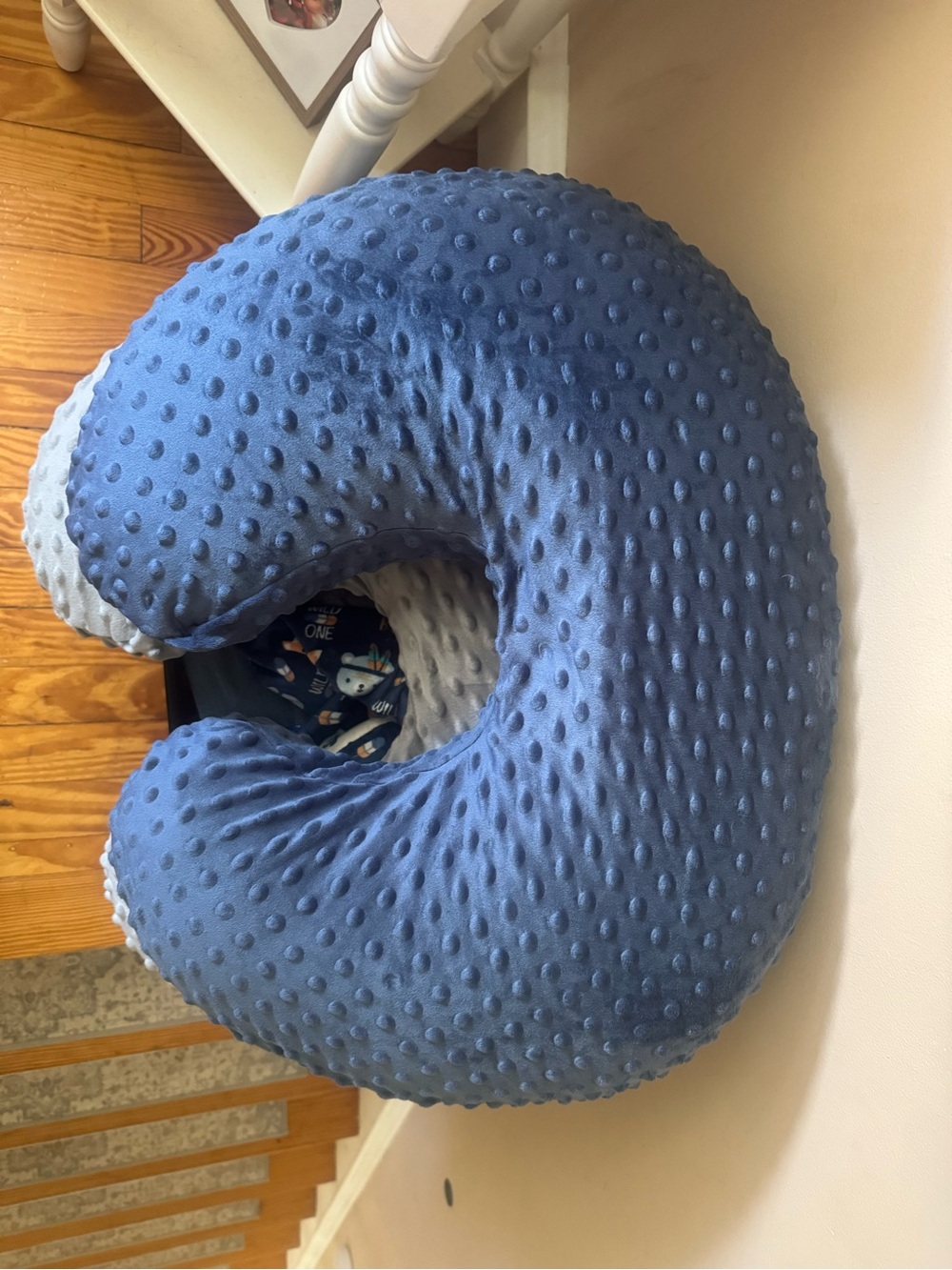 Plush Navy Blue Minky Nursing / Support Pillow